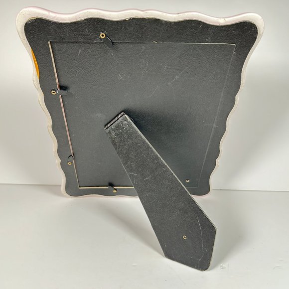 Large Vintage Floral Ceramic Picture Frame - Picture 3 of 7